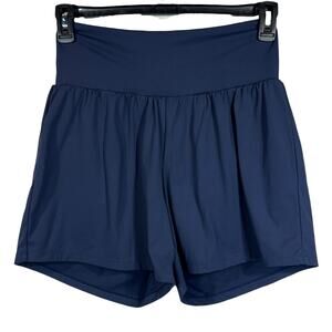 Halara Large LONG Super High-Waisted 2-in-1 Yoga Shorts Stretch Pockets Pull-On